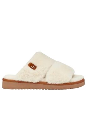 Koolaburra by UGG Batya Faux Fur Slide Slippers Shoes Cream